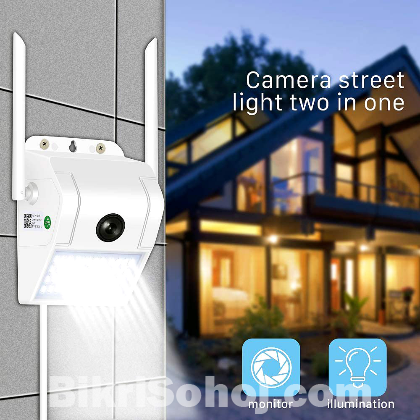 Wifi IP Camera Wall Lamp Security Outdoor Two Way Audio